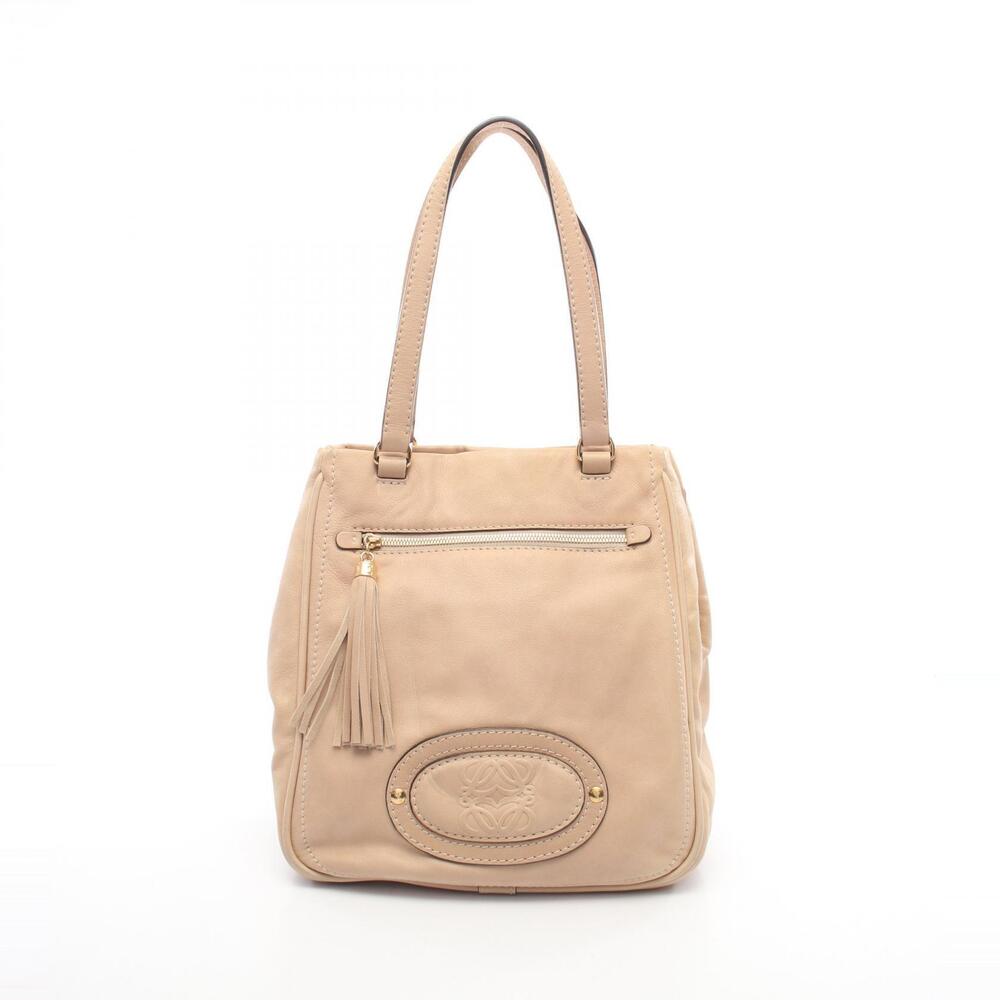 Loewe Anagram Shoulder Bag Leather Beige Cream
